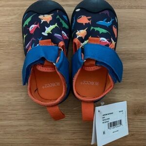 Robeez Kids Shark Adventure Water Shoes - Blue and Orange